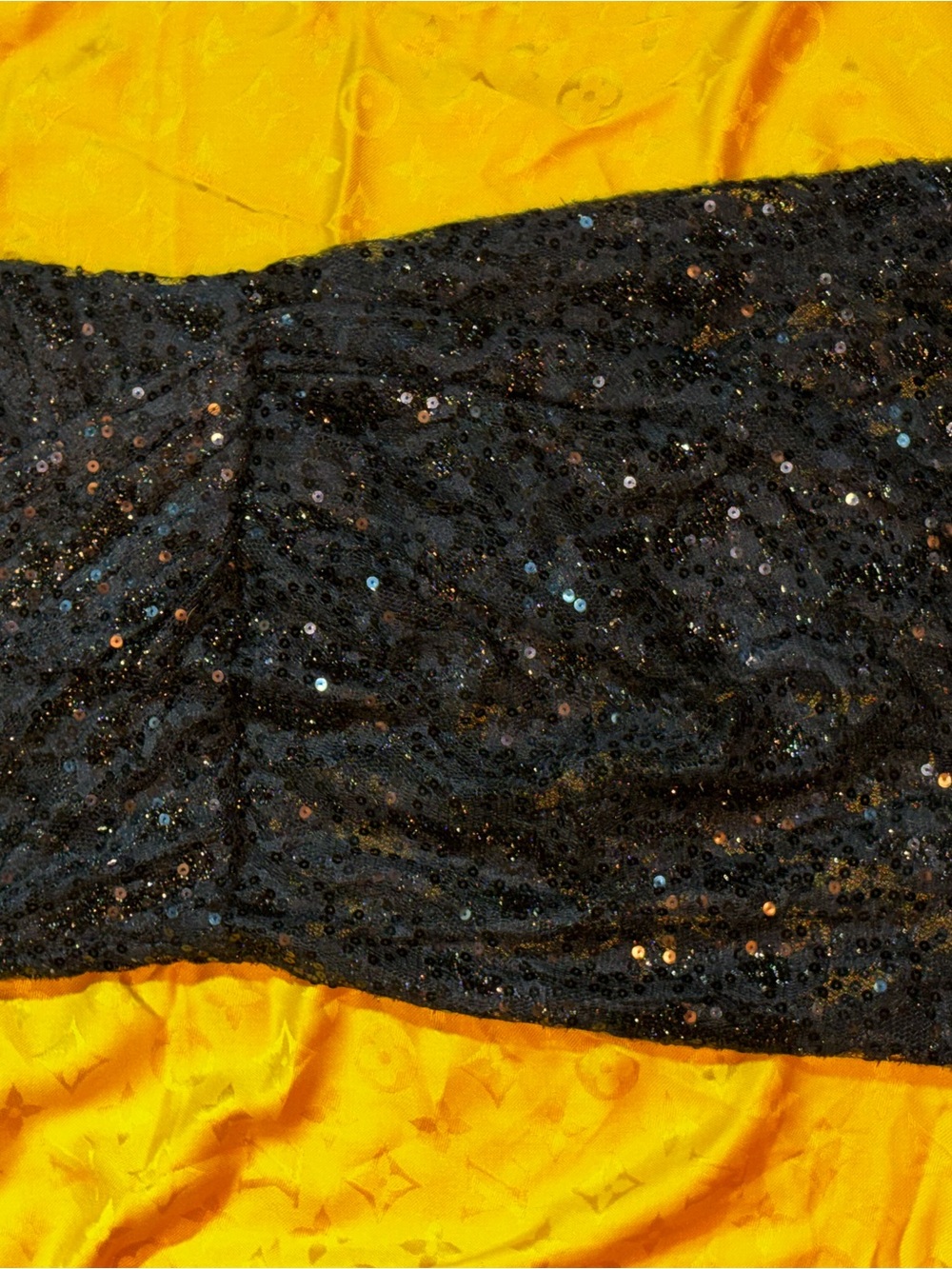 Black Sequin Mini Dress with Sweetheart Neckline - Picture 4 of 16